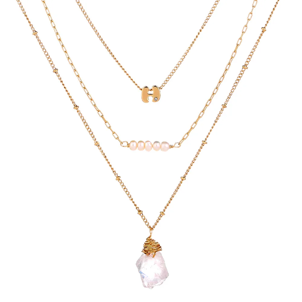 Новинка 2020 многослойное элегантное жемчужное ожерелье простой модный стиль