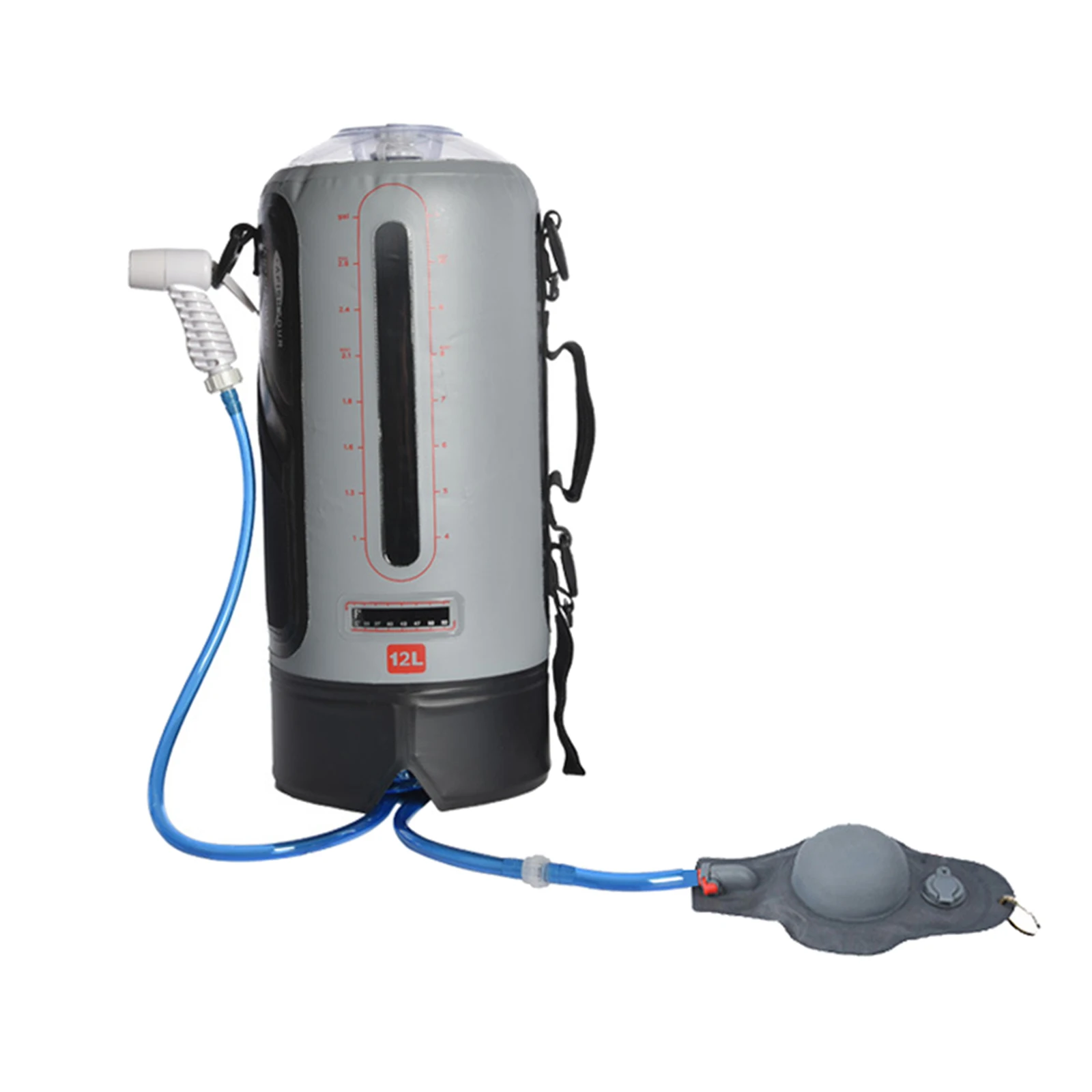 

PVC Pressure Shower Bag with Foot Pump Portable Shower Pressure Shower Water Bag For Outdoors Camping Hiking Travel