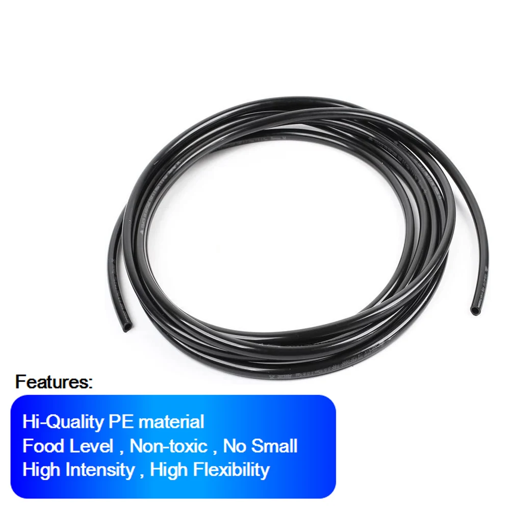 

OD6mm ID4mm 1/3/5M Black PE Pipe Water Tube Hose Flexible For RO Water Filter System Misting Cooling Aquarium Revers Irrigation