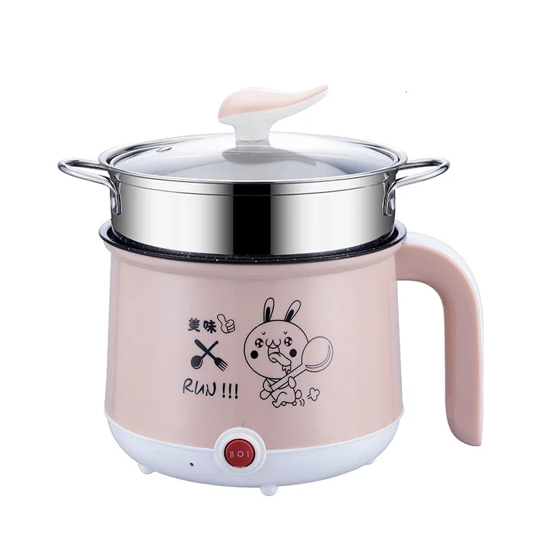 

220V Mini Multifunction Electric Cooking Machine Single/Double Layer Available Hot Pot Multi Electric Rice Cooker Non-stick pan