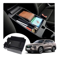 lfotpp car armrest storage box for santa fe 2020 vehicle central control container auto interior styling accessories black