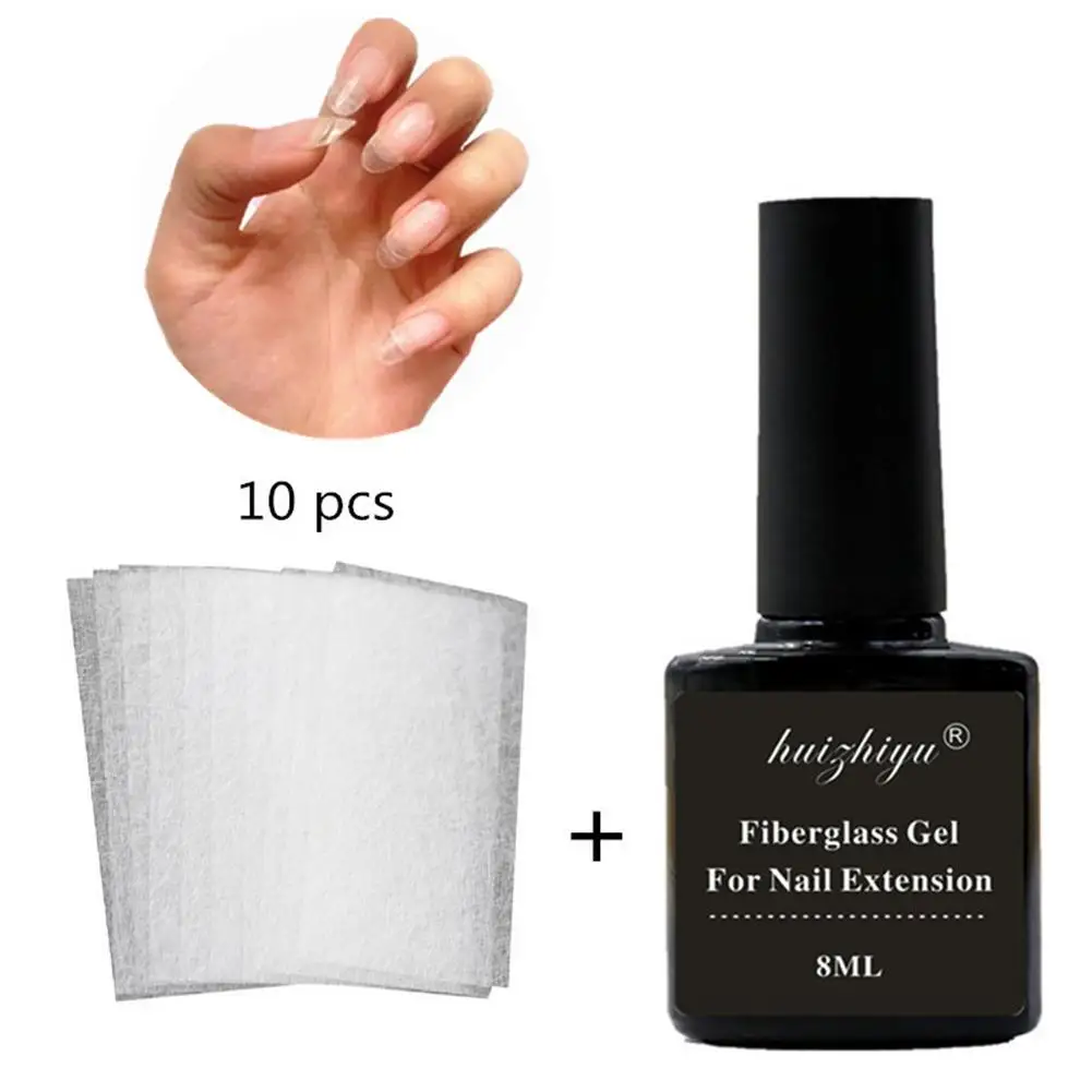 

10Pcs Non-woven Silks Nail Art Fiberglass Silk Wrap Nail Extension Repair Fiber Fiberglass Gel DIY Manicure Accessory