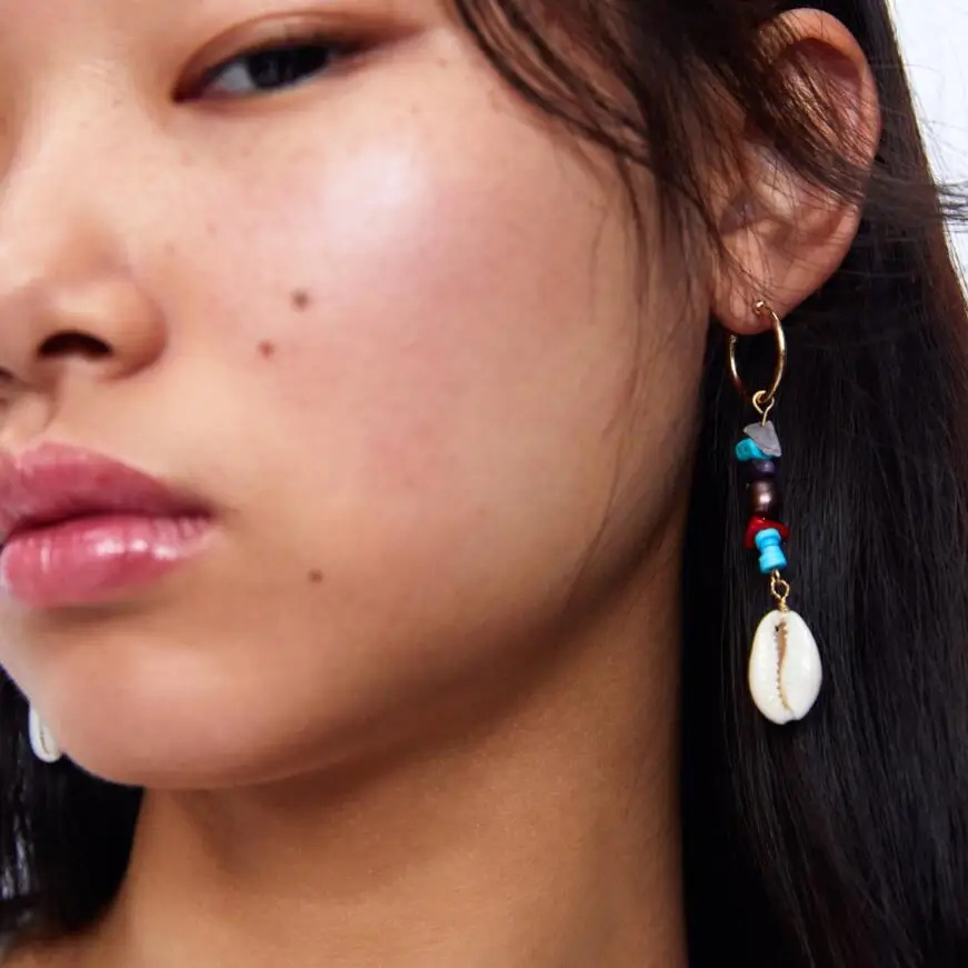 Женские массивные серьги Za этнические висячие в стиле бохо с натуральным камнем