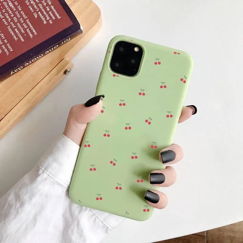 

Summer Fruit Phone Case Green Candy Color for iPhone 6 7 8 11 12 s mini pro X XS XR MAX Plus