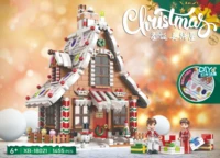 christmas theme christmas gingerbread house building blocks diy creative model friends bricks toys for children xmas gifts