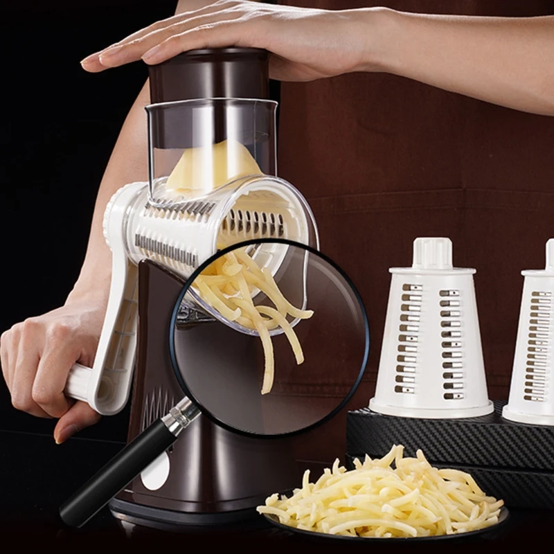 

Multifunctional Manual Vegetable Cutters Shredders Slicers Kitchen Spiral Slicers Machines Potato Cheese Kitchen Gadgets 85LA