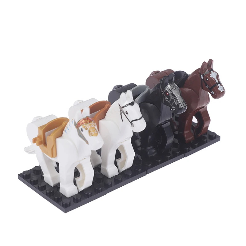 

1PC Horse Buliding Blocks Mini Blocks Action Figures War Medieval Knight Horse Building Blocks Model Toys Assembled Toy