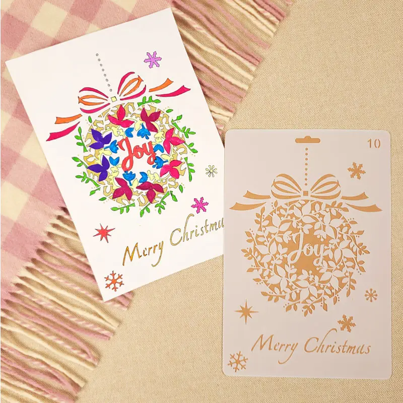 26*17 см милый олень Олень С Рождеством DIY Многослойные трафареты живопись