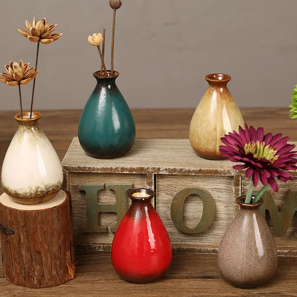 Керамическая ваза винтажная элегантная для украшения гостиной и дома|Вазы| |
