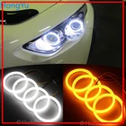 Светодиодный поворотник, для Infiniti FX QX70, FX35, FX37, FX50, 2009-2013, хлопок, двухцветный, ангельский глаз, белый, янтарный