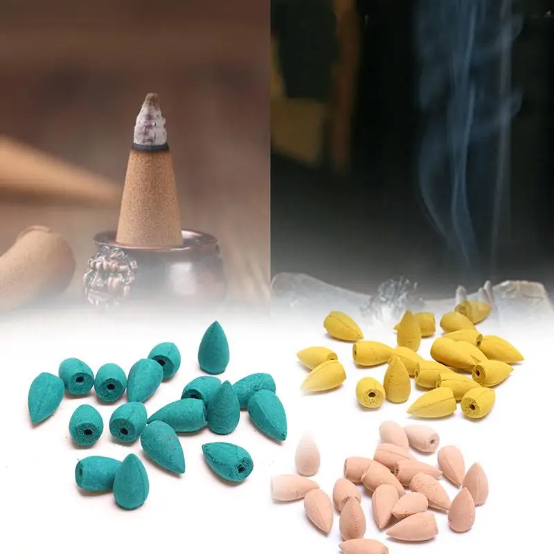 

20Pcs/Bag Tower Backflow Incense Home Bedroom Fragrances Indoor Hollow Cones
