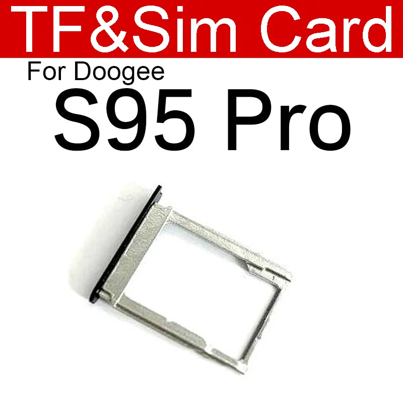 new tfsim card tray holder slot for doogee s95 pro sim card holder tray card mobile phone spare parts free global shipping