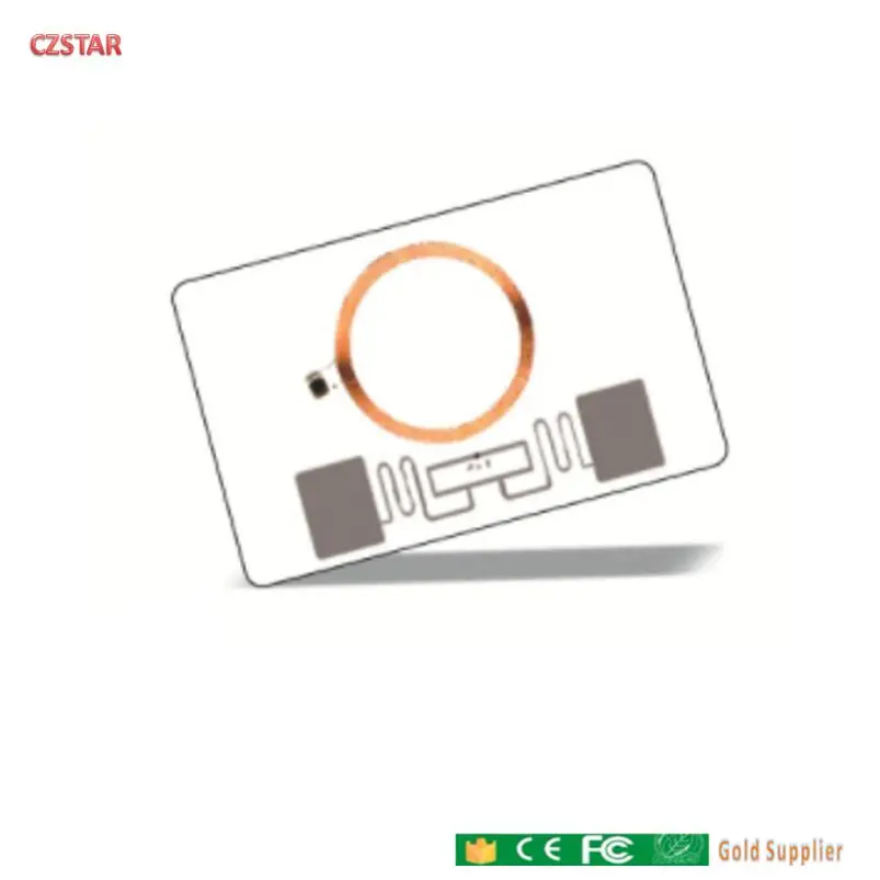 Двухчастотная rfid карта UHF + HF Maifare 1k дальность Смарт двойная пассивная 900mhz 13 56 mhz