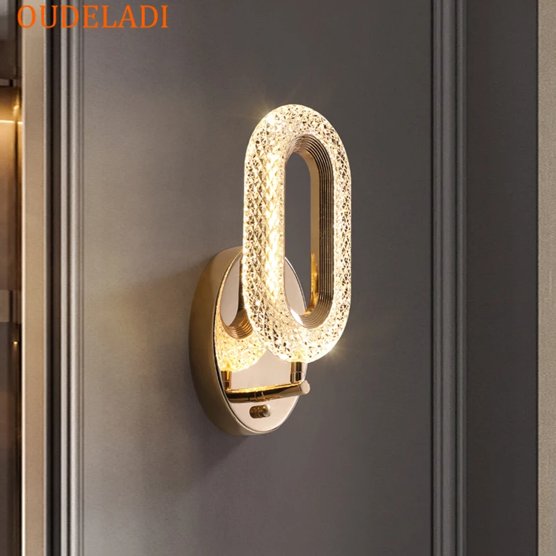 Современная светодиодная настенная лампа дизайнерский светильник с кольцом для