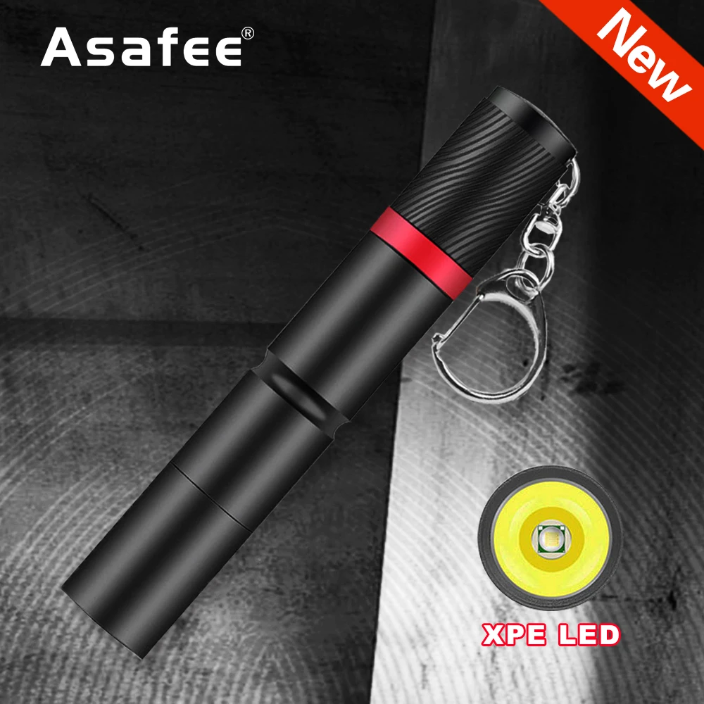 

Asafee 530B Мини Портативный аварийный фонарик с премиум XPE Penlight с пряжкой 150 люмен AAA миниатюрный стильный фокус
