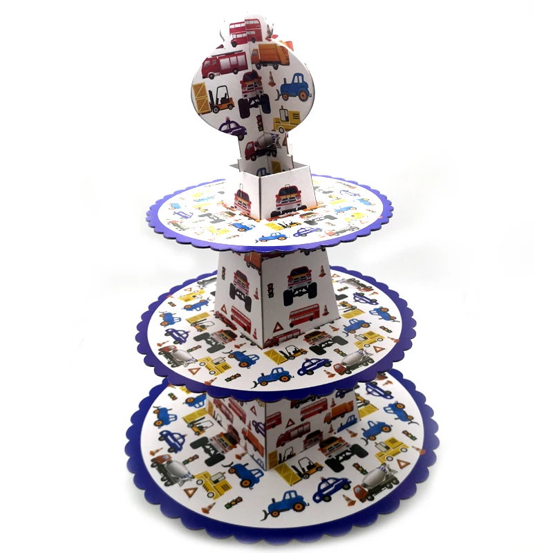Детские сувениры для мальчиков 3 яруса держатель кексов картонная доска детского