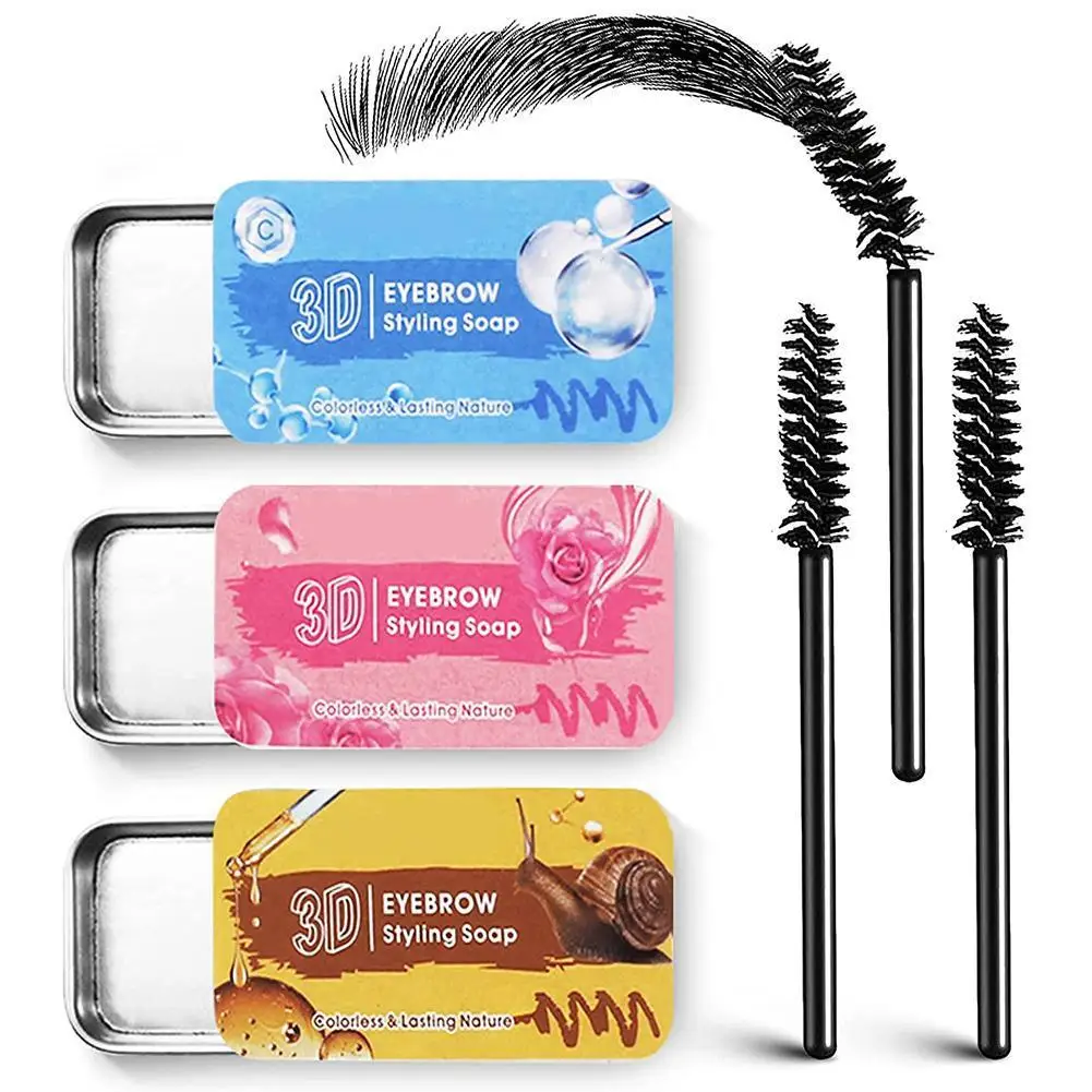

Wild Eyebrow Styling Soap Colorless Cream Transparent Long Lasting Three-dimensional Natural Dense Eyebrow Styling With Brush
