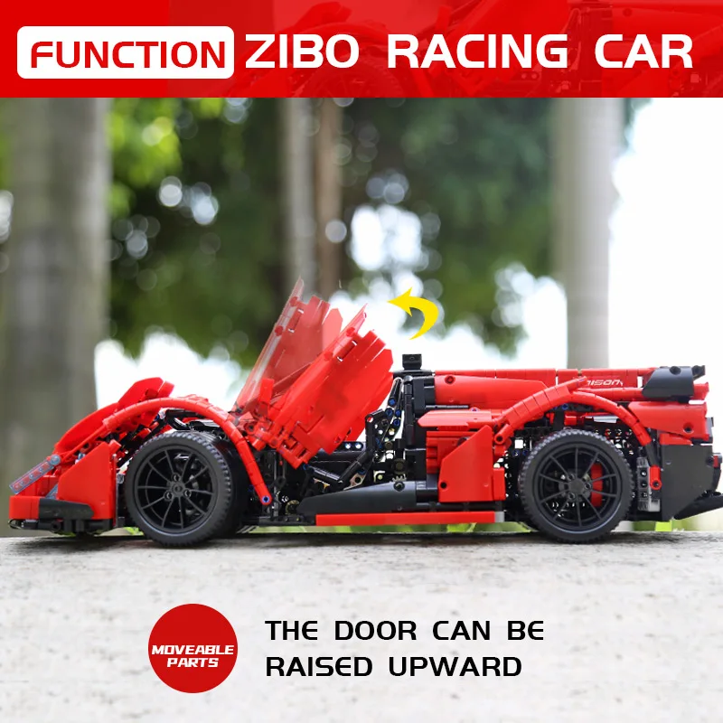 MOC Мини Строительные блоки Technic модель автомобиля совместима с 20091 Veneno Roadster