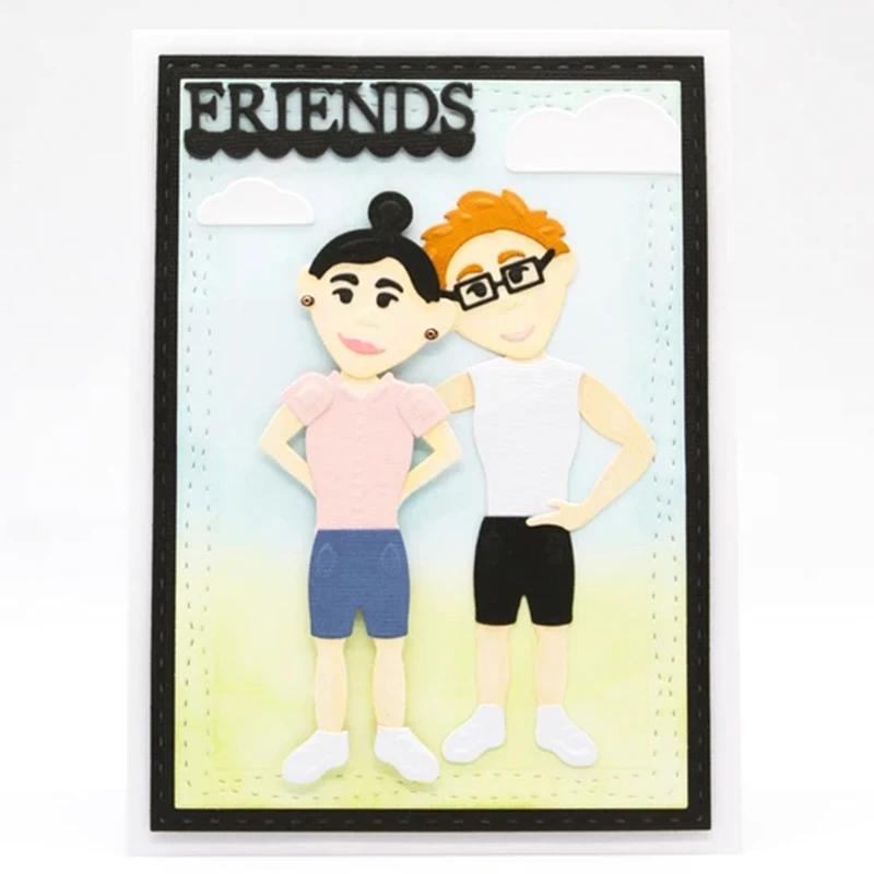 Набор головоломок для людей и одежды металлические штампы DIY скрапбукинга