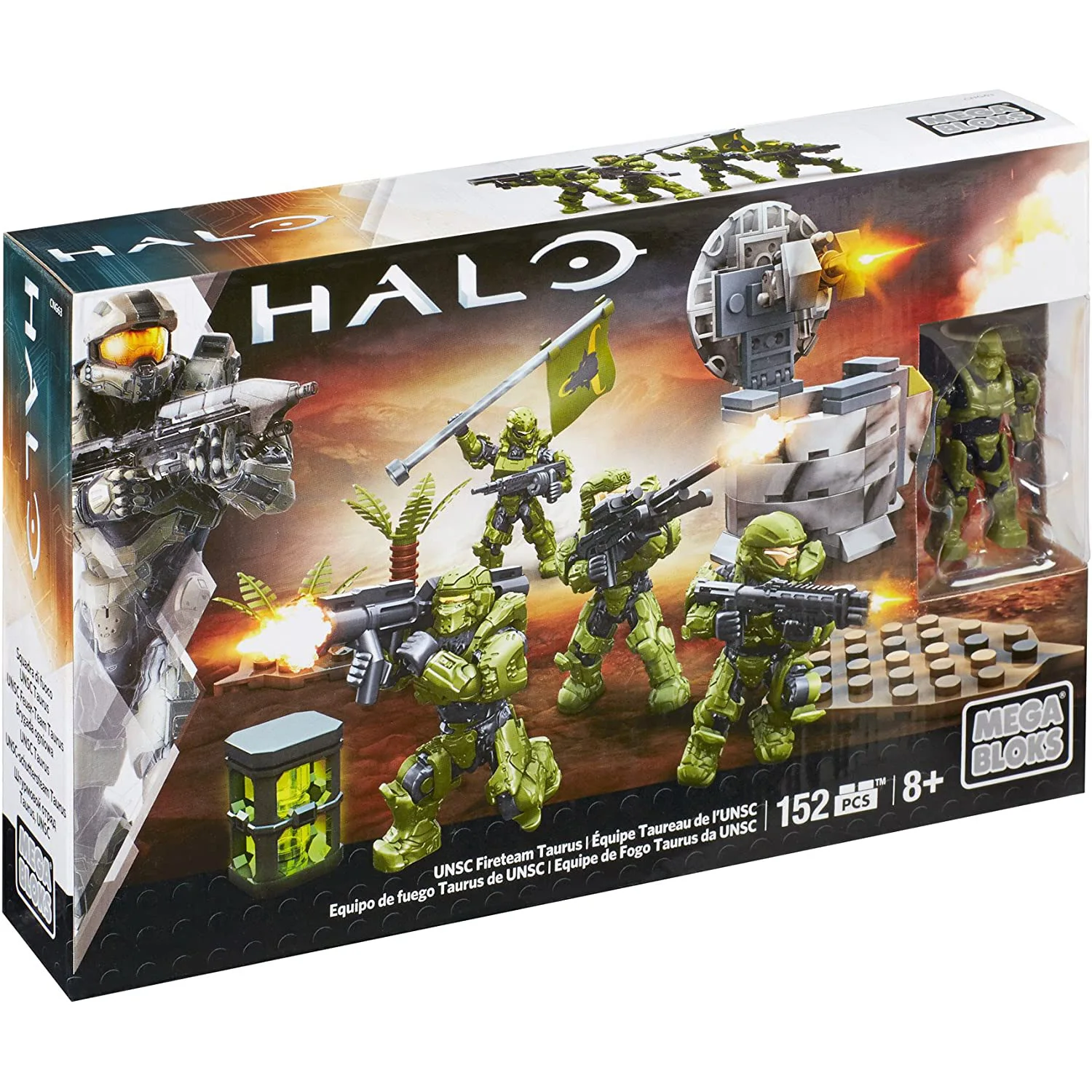 Mega Bloks MEGABLOKS Halo UNSC Fireteam Taurus Warrior 152 шт./pzs детские игрушки для праздника детей 8