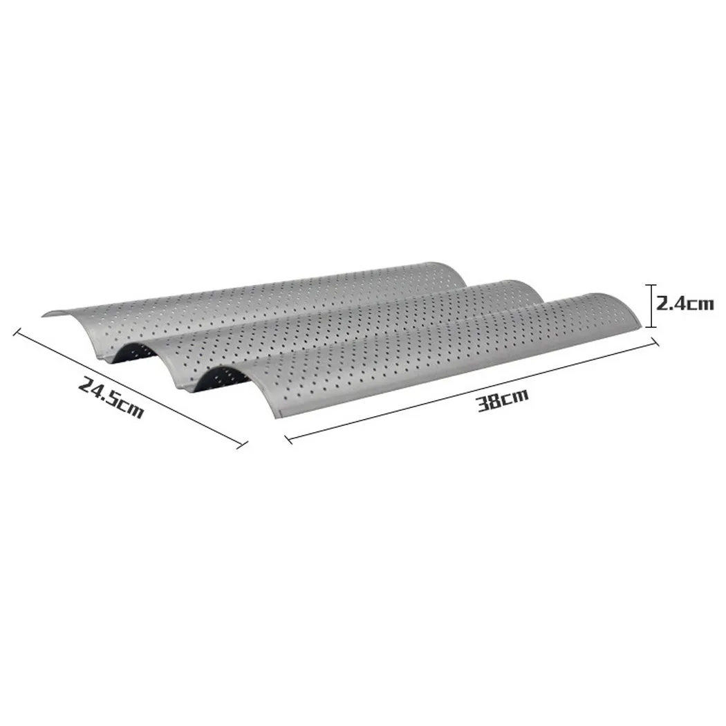 

1pcs Baking Mould 3-Grooves Bake Molds Baking Sheet Baking Tray Baquette