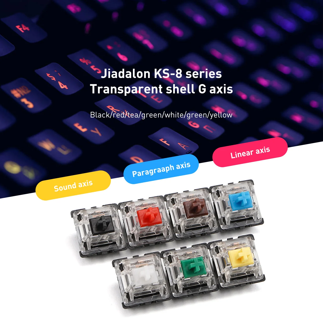 

10pcs Suitable for gateron mechanical keyboard SMD switch, 3-pin patch, mechanical keyboard accessories, seven colors optional
