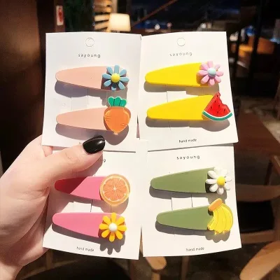 2 шт./компл. Детские с рисунком фруктов для девочек принцессы блестками блестящие