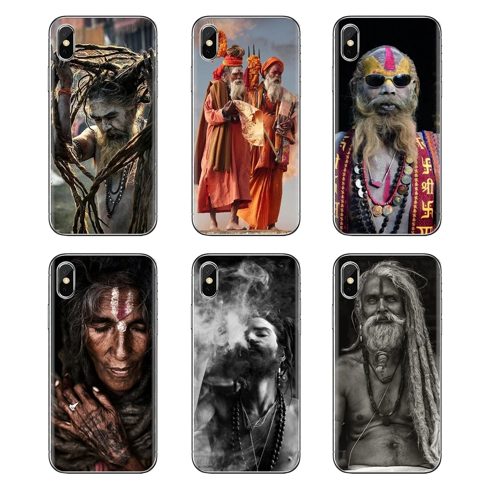 Мягкий чехол Sadhu в Индии и Непале для iPhone XS Max XR X 4 4s 5 5S 5C SE 6 6S 7 8 Plus samsung Galaxy J1 J3 J5 J7 A3 A5