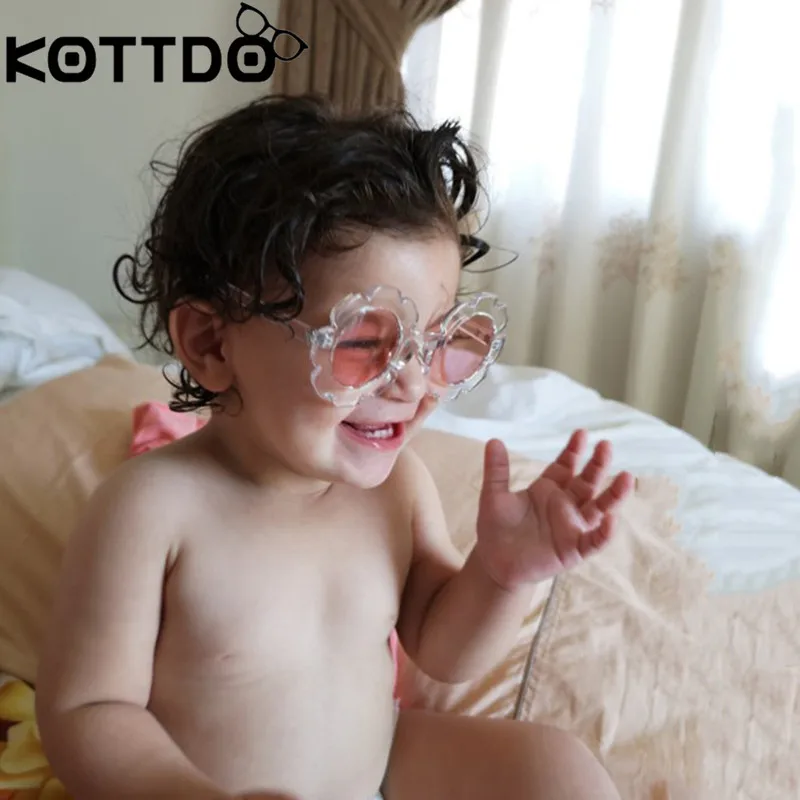 

Vintage Kids Sunglasses Child Sun Glasses Round Flower Gafas Baby Children UV400 Sport Sunglasses Girls Boys Oculos De Sol
