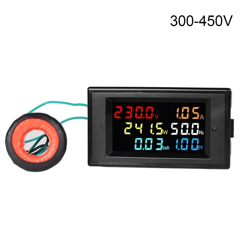 

AC80-300V/AC300-450V 100A LCD Digital Display Voltmeter Electric Energy Meter