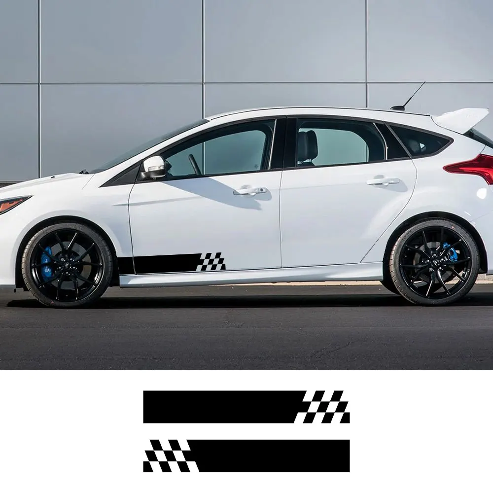 

2 шт. боковые наклейки на дверь автомобиля для Ford Focus MK2 MK3 Fiesta Mondeo Fusion Explorer Escape Shelby Ecosport Kuga Mustang аксессуары