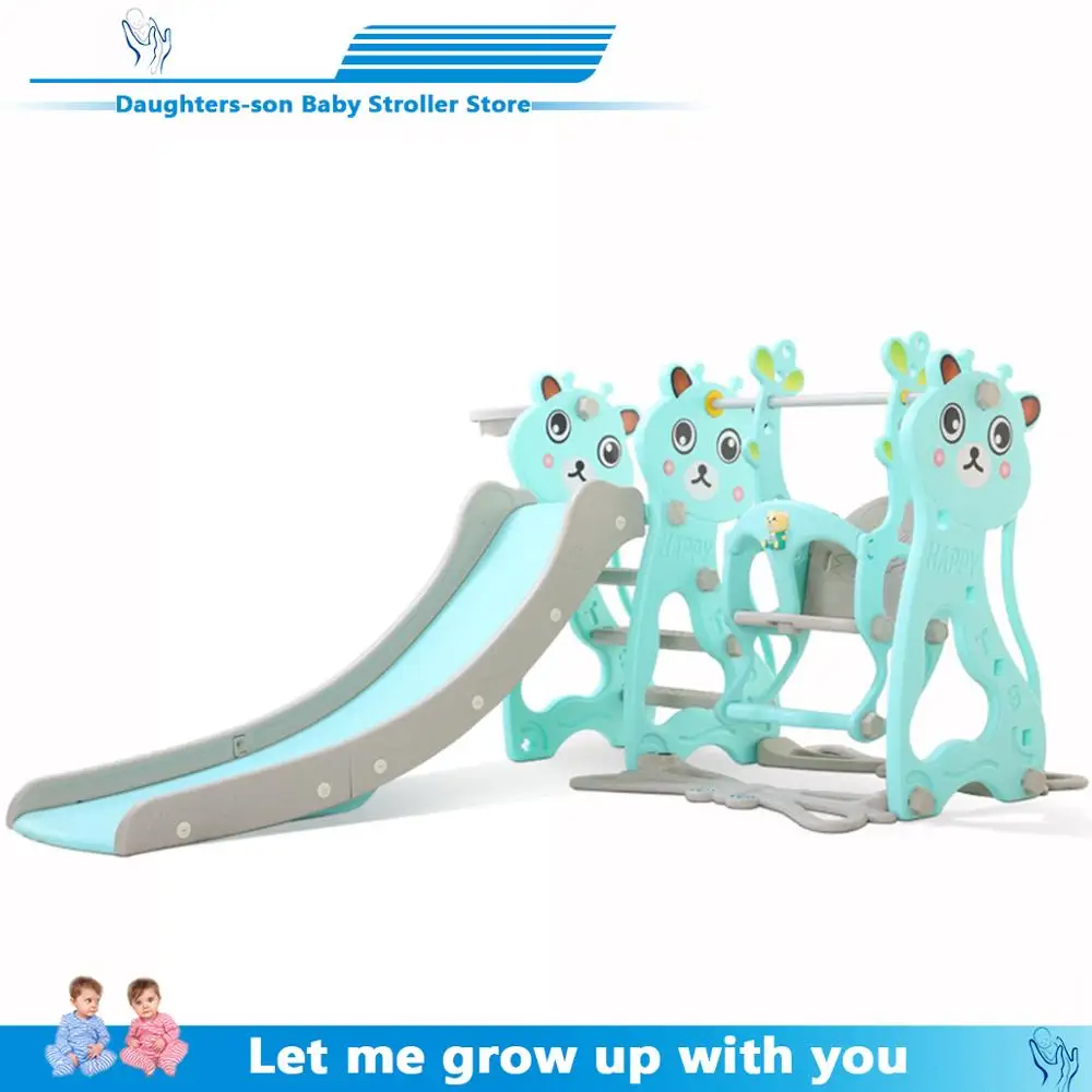 3 в 1 детские горки и качели баскетбольная история домашняя детская площадка