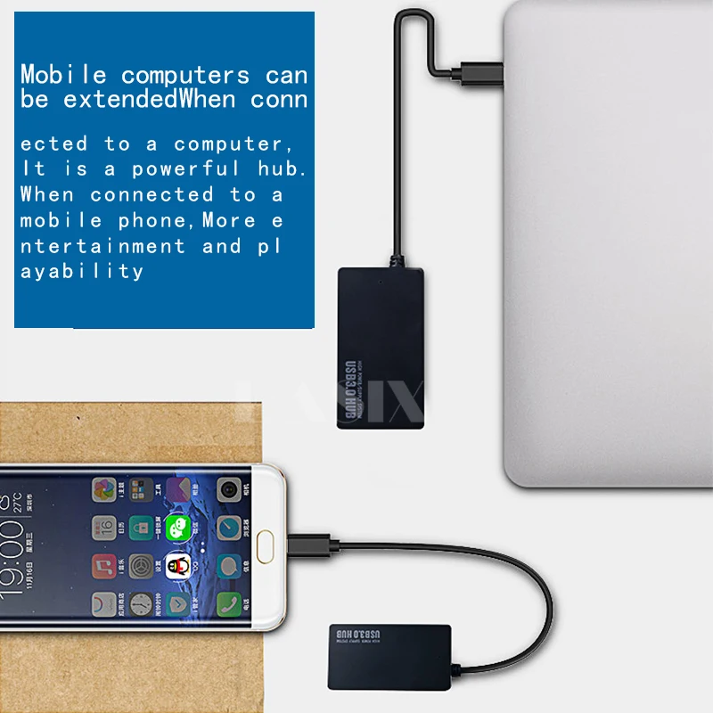 BKSCY Тип C концентратор для USB 3 0 4 порта type адаптер 5 в порт питания MacBook samsung S8/S9 huawei P20