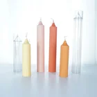 Длинный шест полоса лампы в форме свечи формы пластиковая стойка для изготовления свечей комплект силиконовой цилиндр формы ребра пресс-формы для свечей 