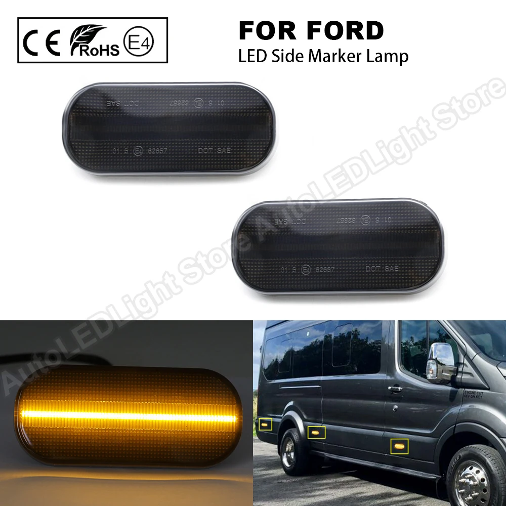 2 шт. дымчатые линзы светодиодный боковой габаритный фонарь светильник янтарного