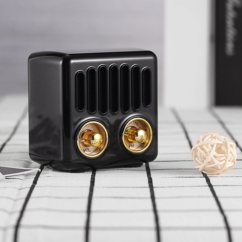 Портативный винтажный радио Ретро Мини Bluetooth динамик сильный бас Повышение