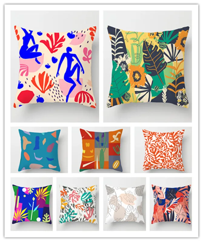 Наволочка для подушки с геометрическим рисунком декоративный полиэстеровый