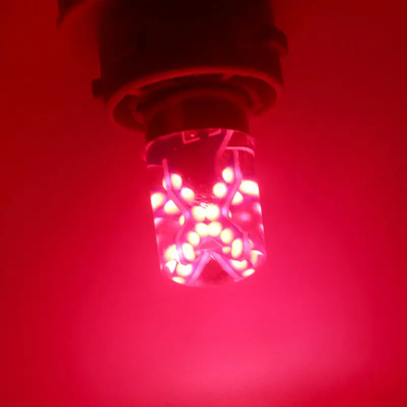 

Brake Lamp LED Bulb COB DC12V Red Strobe Tail 160LM 2 modes 2Pcs Auto BAY15D Flash Light
