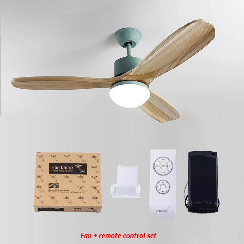Fan with RC 1 Nordic 48 дюймов светодиодный потолочный вентилятор деревянный потолочный вентилятор-светильник Спальня потолочный вентилятор с светильник s удаленный Управление - Цвет лезвия: Fan with RC 1