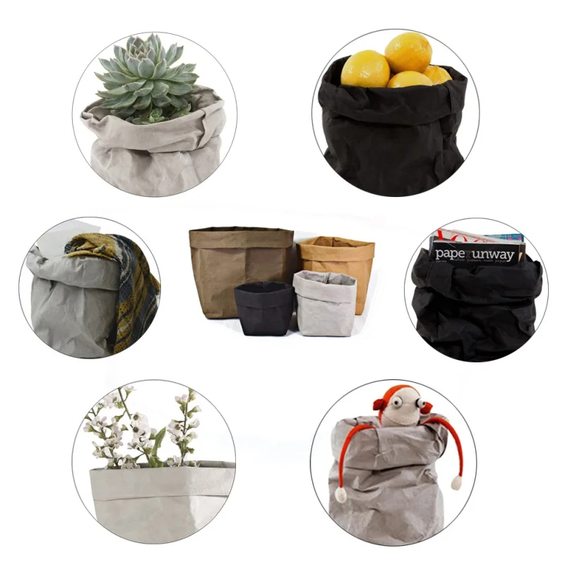 2021 мешки для хранения из крафт-бумаги корзина овощей растений цветов органайзер