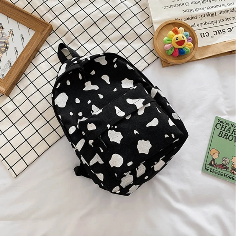 

Women Men Print Backpack Students Schoolbag Large Daypack Shoulder Bag Rucksuak