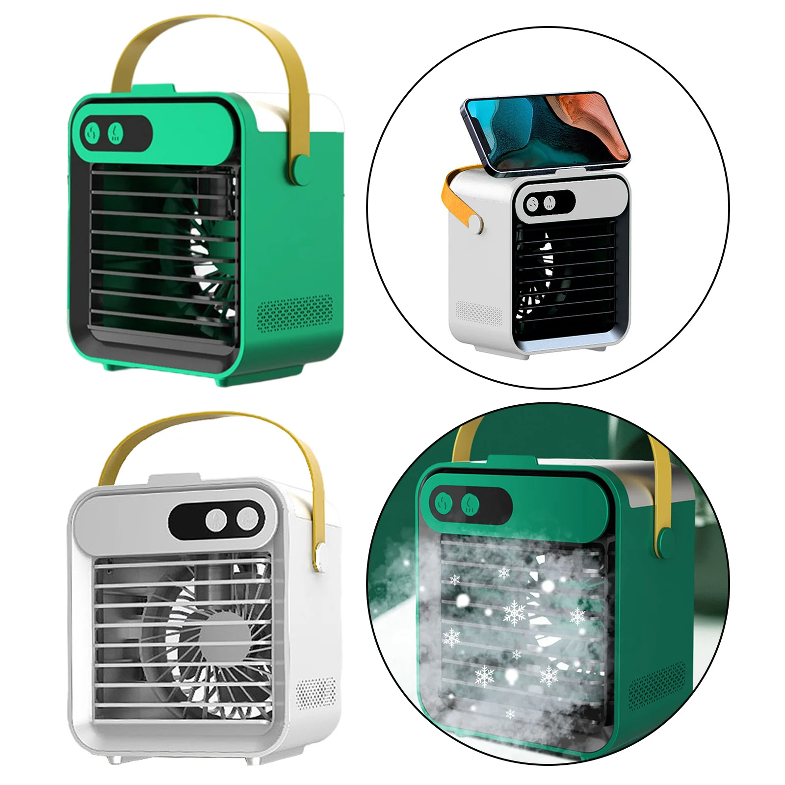 Портативный вентилятор USB для кондиционера настольный охлаждающий с низким