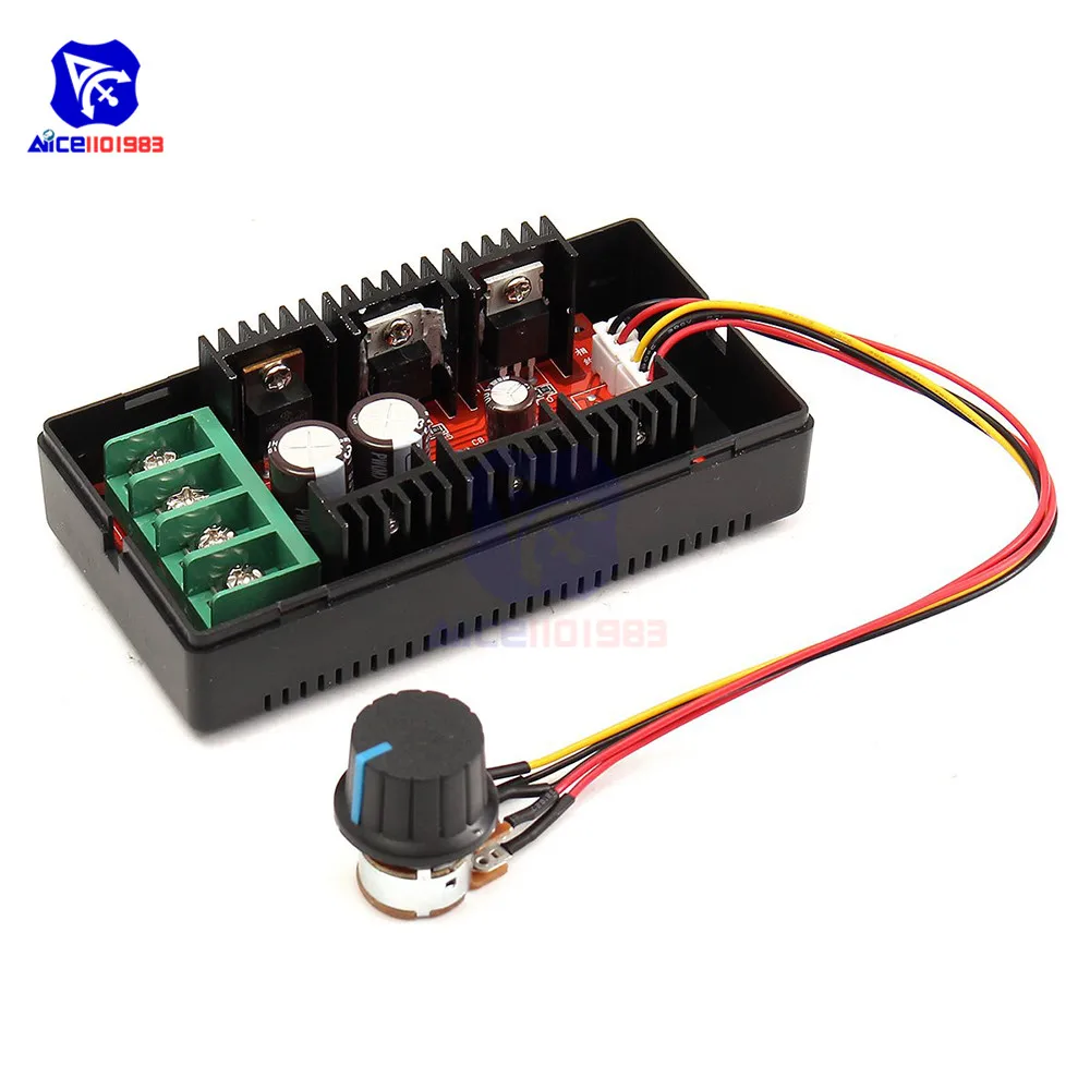 Diymore Регулируемый DC 10-50 V 12V 24V 48V 2000W 40A DC регулятор скорости двигателя ШИМ HHO RC контроллер с Чехол