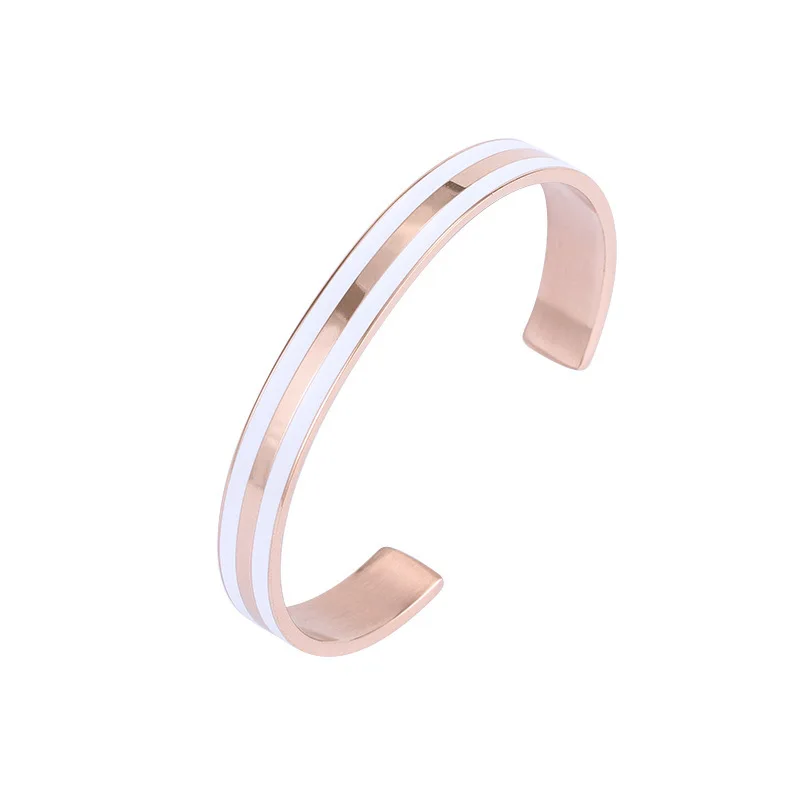 

New Stainless Steel Bracelet Rose Gold European and American Fashion Bracelet Open Fashion Jewelry Accessories for Women