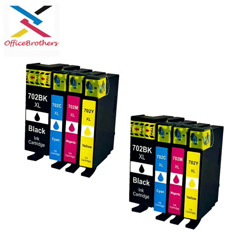 

Compatible Ink Cartridge for Epson 702 702XL 702 XL T702XL to Use with Workforce Pro WF-3720 WF-3730 WF-3733 Inkjet Printer