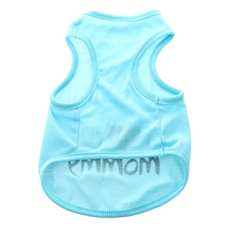 Модная крутая одежда для влюбленных Жилет Футболка щенка собаки кота-синий M | Дом