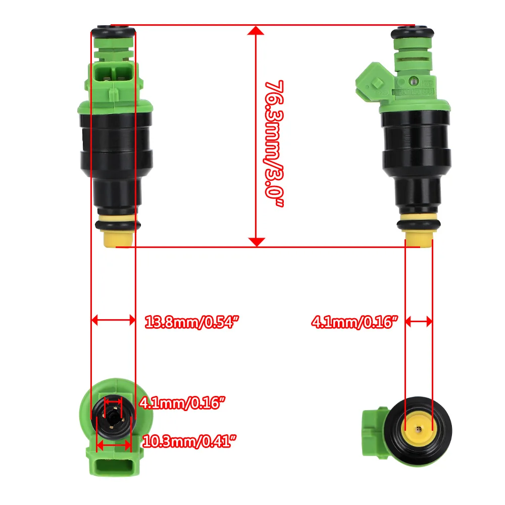 4 шт. высокопроизводительный топливный инжектор 440cc Универсальный EV1 0280150558 для Ford