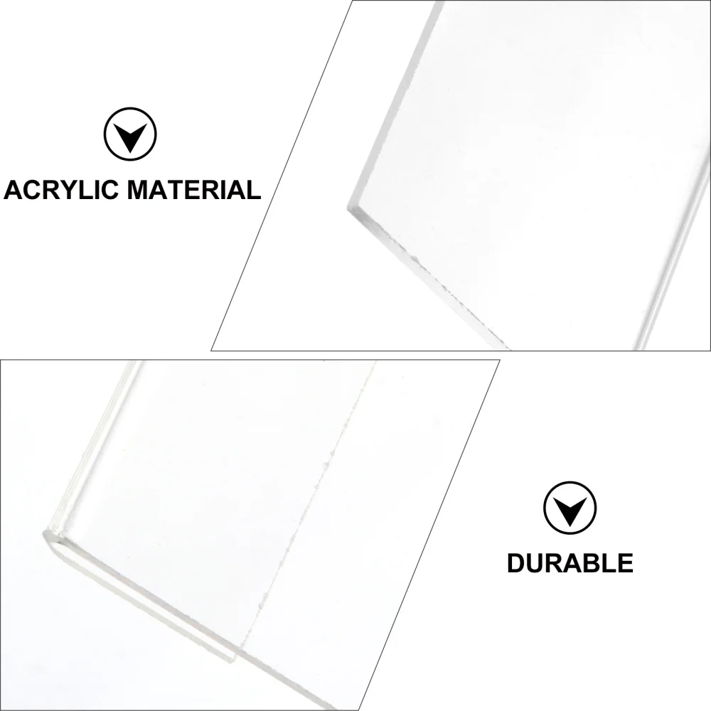 

20Pcs Acrylic L-Shape Price Tag Stands Clear Display Stand Price Labels Holder