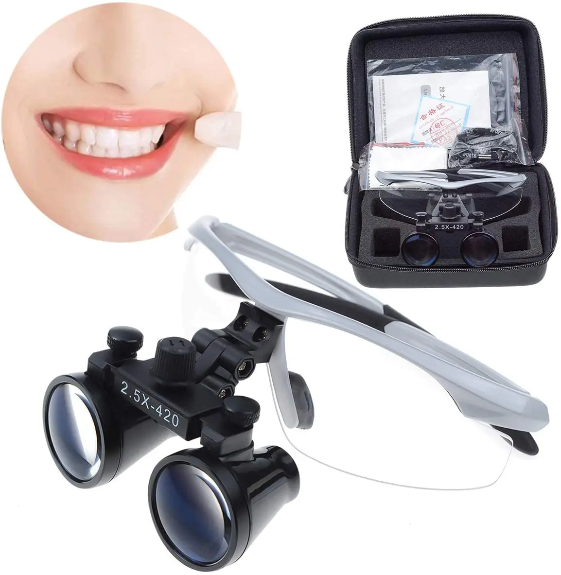 

Dental Equipment Tools Plastic Frame with 3.5X-420 Loupe