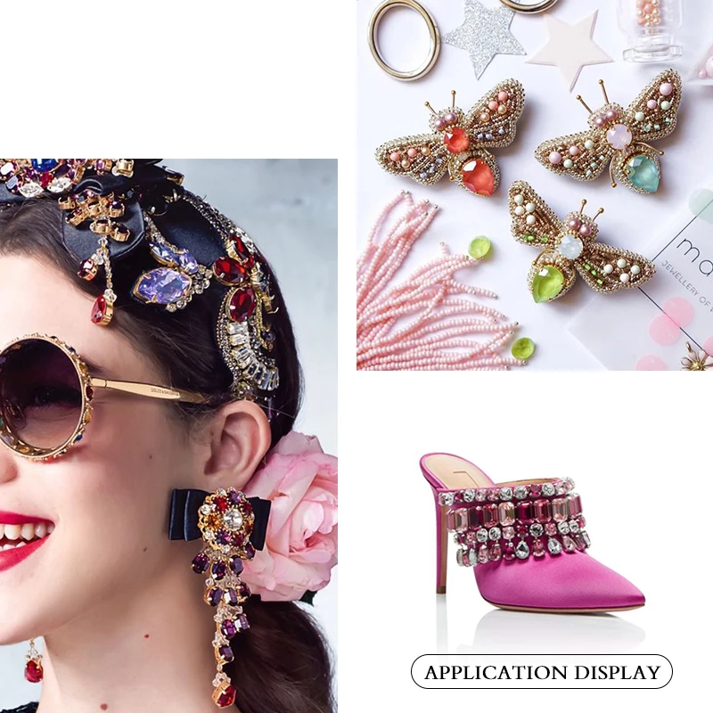 Круглые стеклянные стразы К9 с блестками алмазные свободные камни для одежды